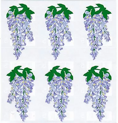 Mrs Grossman's Paper Whispers Wisteria Flower Scrapbook Stickers 3 Strips! • $4