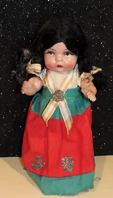 Antique 1940's Composition Mexican Doll Muneca Mexicana 8.5  GORGEOUS DOLL • $22.99