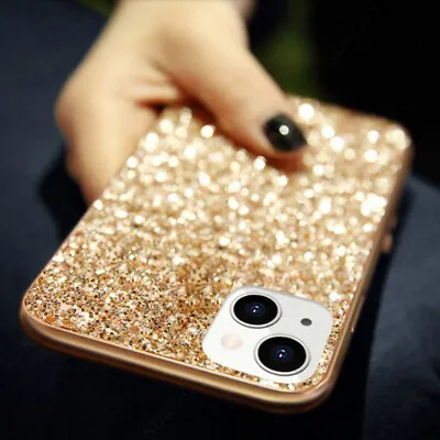 $7.25 • Buy For IPhone 15 14 13 12 Pro Max 11 XR XS 7 8 Plus Glitter Sparkle Hard Case Cover