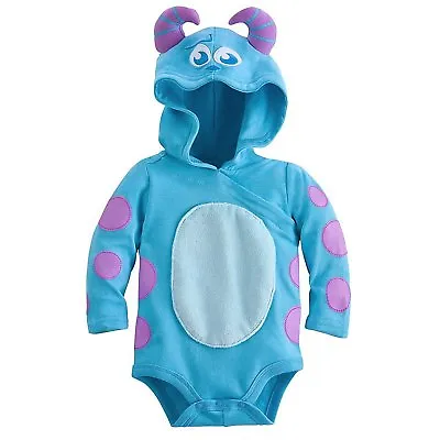 Disney Store Sulley Costume Bodysuit Hooded Baby Halloween Monster's Inc. Sully • $59.99