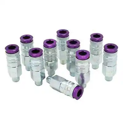 Milton® COLORFIT® HIGHFLOWPRO® Couplers (V-Style Purple) - 1/4  NPT (Box Of 10) • $31.63