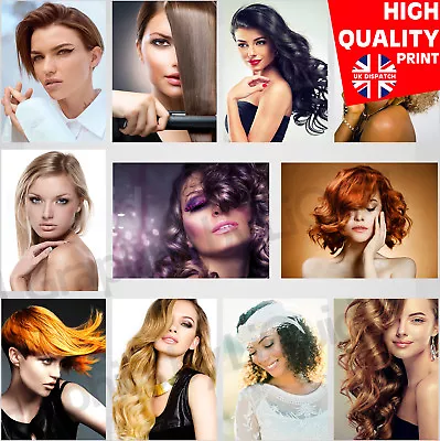 Women Hair Style Posters Hair Beauty Salon Haircut Pictures | A4 A3 A2 | • £3.99