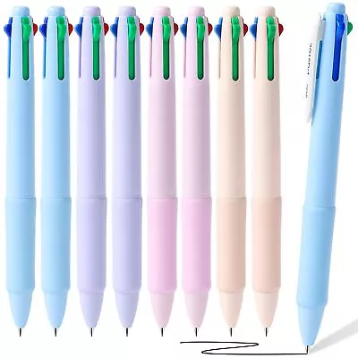 8-Count Multicolor Pen 0.5mm 4-in-1 Multi Colored Pens Fine Point Retractab... • $13.13
