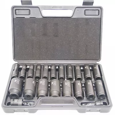 21PS 8-36M Metric 1/2  Drive Deep Impact Sockets Tools Kit Heavy Duty ND0603 • $79.99