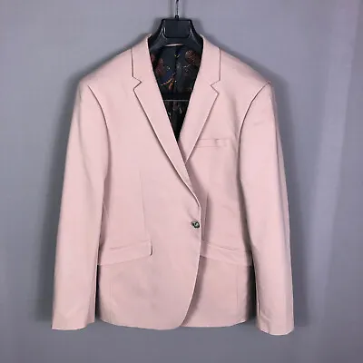 Topman Light Pink Skinny Fit Notch Lapel Blazer Jacket Size 46R • $60