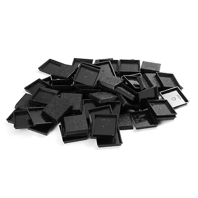 Pack Of 100 25 Mm Plastic Square Bases Miniature Wargames Table Gaming TEXTURED • $8.99