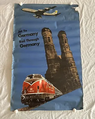 Original Vintage German Railway Travel Poster DB WER 15/61 1961 25x39” Rolled • $221.25