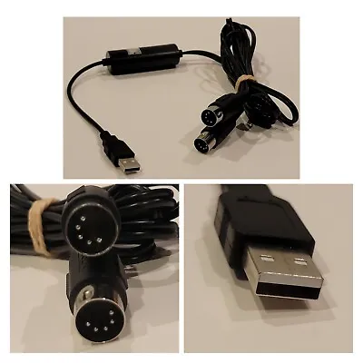 USB To Midi Interface MIDI Adapter W/ Input And Output Connection To Keyboard • $15.29