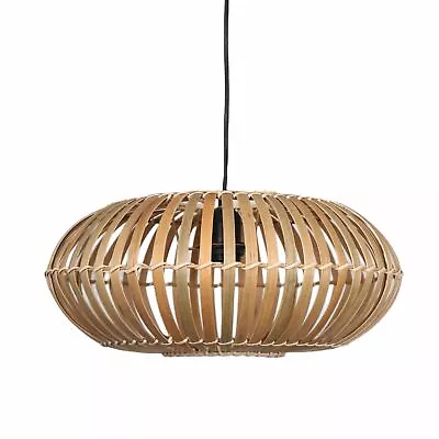 Natural Bamboo Wicker Ceiling Light Shade Pendant Lampshade Easy Fit Scandi Boho • £21.99