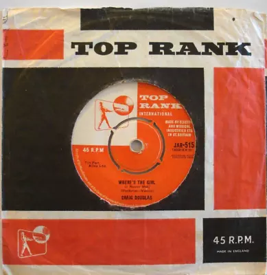 Craig Douglas Where's The Girl / My Hour Of Love 7  Vinyl 1960 Good Condition • £3.49