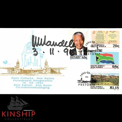 Nelson Mandela Signed Cachet JSA LOA AUTO GRADE 9 South Africa President Z1006 • $1699