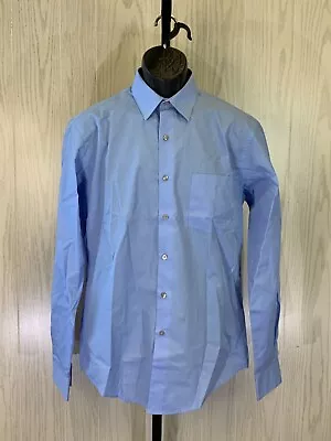 Van Heusen Fitted Long Sleeve Dress Shirt Men's Size 15.5 Blue NEW MSRP $50 • $19.96