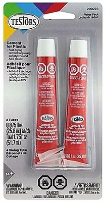 Testors Plastic Cement Value Pack (replaces #3509) - Plastic Model Cement • $6.30