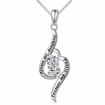 Always My Sister Daughter Mother Forever My Friend Love Heart Silver Necklace • $1.45