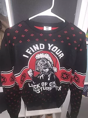 $19.99 • Buy Star Wars Darth Vader Unisex Not Ugly Christmas Sweater Holiday Size Medium