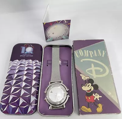 $95 • Buy Vintage Walt Disney World Watch Fossil 10th Anniversary Epcot Center 1982-1992
