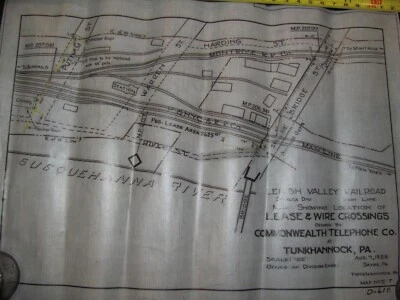 $7.99 • Buy LEHIGH VALLEY LVRR 1928 TUNKHANNOCK PASS STATION PA BLUEPRINT Vellum-paper