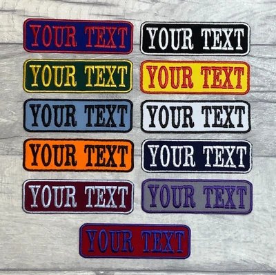 £3.94 • Buy Iron On Twill Personalised Patch Name Biker Scooter Triker Embroidered Tag
