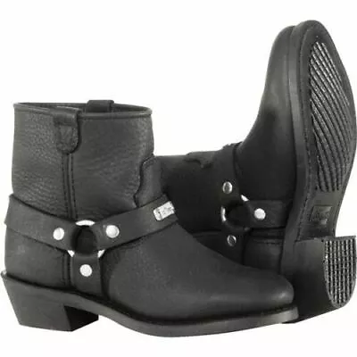 River Road Women 7  Harness Boot Full Grain Blk Lth - No Slip Sole KW-2001-143 • $109.99