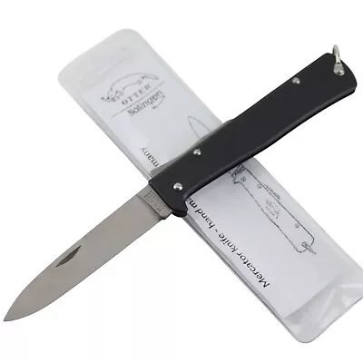 Otter-Messer Mercator Black Stainless Handle Lockback Pocket Knife Satin Blade • $44.95