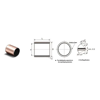 Self Lubricating Composite Bearing Bushing Shaft Sleeve Steel Bear ID*OD 6mm*8mm • $2.15