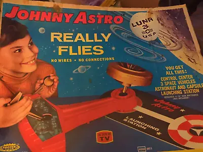 Vintage 1967 Johnny Astro Controlled Space Flight Command Center W/Box Works • $220