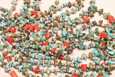 Vintage Santo Domingo Heishi Turquoise 5 Strand Necklace DKD X233D • $299.99