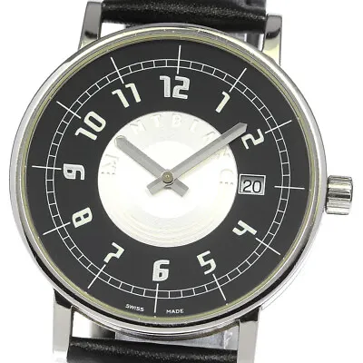 MONTBLANC Samet 7045 Date Black/Silver Dial Quartz Men's Watch_797207 • $364.57