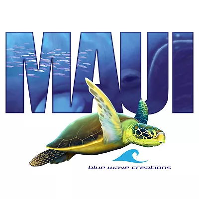 Maui Sea Turtle Whale T-shirt Surf Beach White S M L XL 2X 3X Women Ladies Men • $16.99