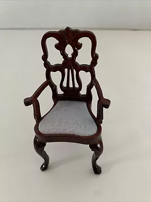 Vintage Dollhouse Concord Miniatures Arm Chair Solid Wood 1/12 • $19.99