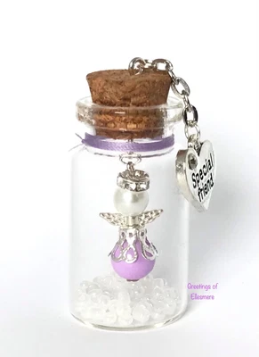 £4.49 • Buy Miniature Gift Keepsake Bottle ANGEL Friend Mum Sister Nan Choose Charm & Angel
