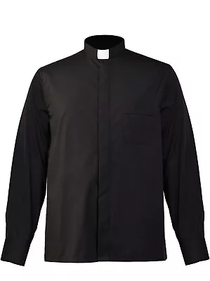 BLESSUME Church Clergy Men's Tab Collar Clergy Shirt Long/Short Sleeves • $22