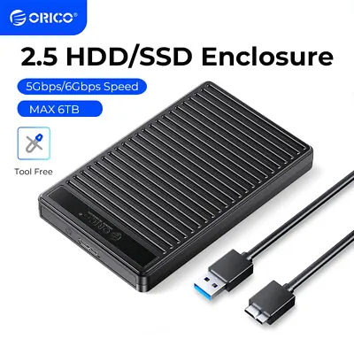 ORICO USB 3.1 Type C 2.5  External HDD SSD Enclosure Hard Drive Case SATA Up 6TB • $8.39