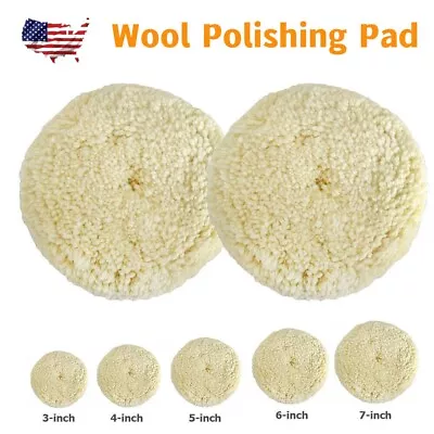 New Wool Polishing Pads 3 -7  Buffing Pad Hook & Loop For Cutting & Polishing 2p • $20.68