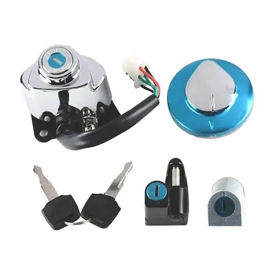 Ignition Switch Fuel Gas Tank Cap Keys Lock Set For Honda VTX1300C VTX1300R • $34.29