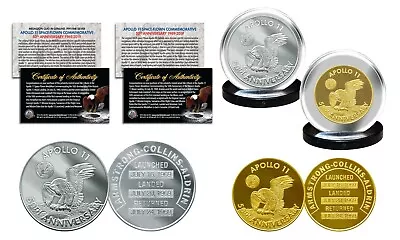 Apollo 11 50th Anniversary Man In Space Medals 2-Piece Commemorative Coin Set • $19.95