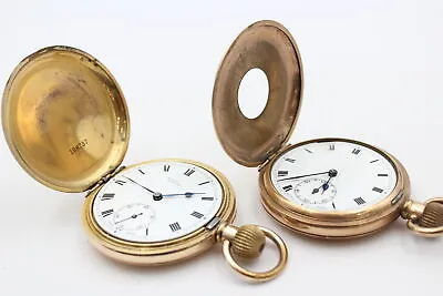 £0.99 • Buy 2 X Vintage Gents Rolled Gold POCKET WATCHES Hand-Wind Inc. WALTHAM Etc.