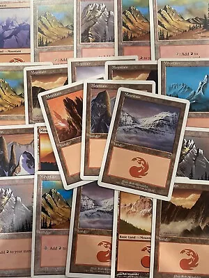 MTG Basic Land Pack - 25 Basic White Border Mountains • $3.99