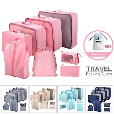 $7.99 • Buy 8x Packing Cubes Luggage Storage Organiser Travel Compression Suitcase Bag AU