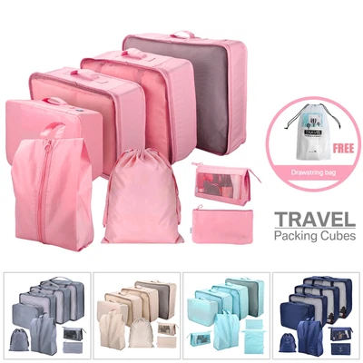 $7.99 • Buy 8x Packing Cubes Luggage Storage Organiser Travel Compression Suitcase Bag AU