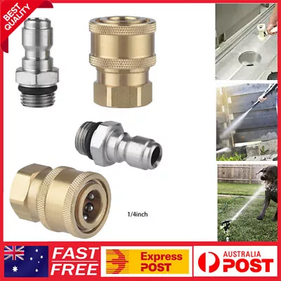 1/4'' Quick-Release Connect Fitting Pressure Washer Coupling Connector Adapter • $13.65