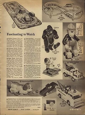 1964 PAPER AD Toy Big Bruiser Tow Truck Pretzel Pooch Clancy Monkey Tractor • $19.99