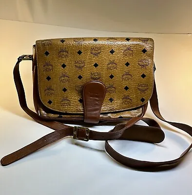 Vintage MCM Leather Shoulder Bag Purse • $95