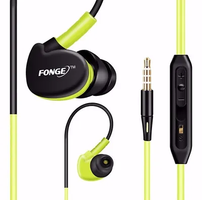 £4.99 • Buy Over Ear Clip Headphone Hook Sports Gym Jogging Running Earphone With Mic  Green