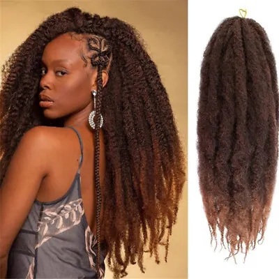 18  Afro Kinky Bulk Hair Extensions Synthetic Marley Curl Twist Crochet Braids • $8.54