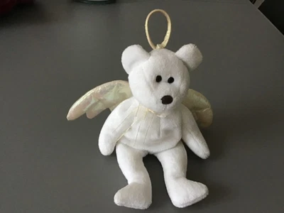 £9 • Buy Ty Beanie Baby Halo Bear White Christmas Angel 1998 Soft Bear