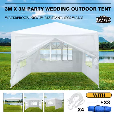 $89.95 • Buy OGL 3x3M Outdoor Gazebo Marquee Canopy Wedding Party Event Tent Pavilion Camping