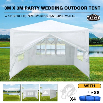 OGL 3x3M Outdoor Gazebo Marquee Canopy Wedding Party Event Tent Pavilion Camping • $89.95