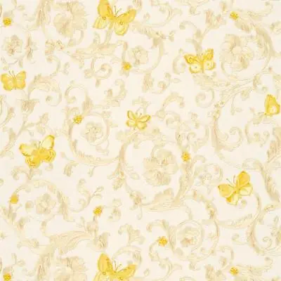 343251 - Versace Butterflies Bees Ladybirds White Gold AS Creation Wallpaper • $189.80