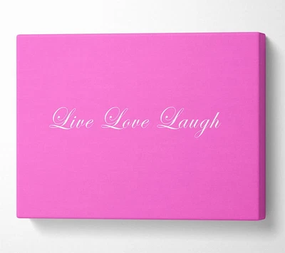 £21.99 • Buy Love Quote Live Love Laugh 2 Vivid Pink Canvas Wall Art Home Decor Large Print